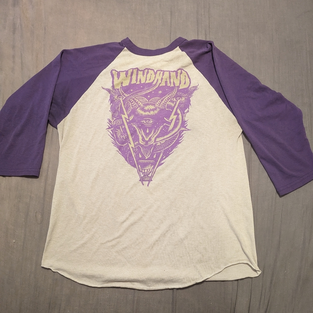 Large Windhand Purple Baseball Tee.